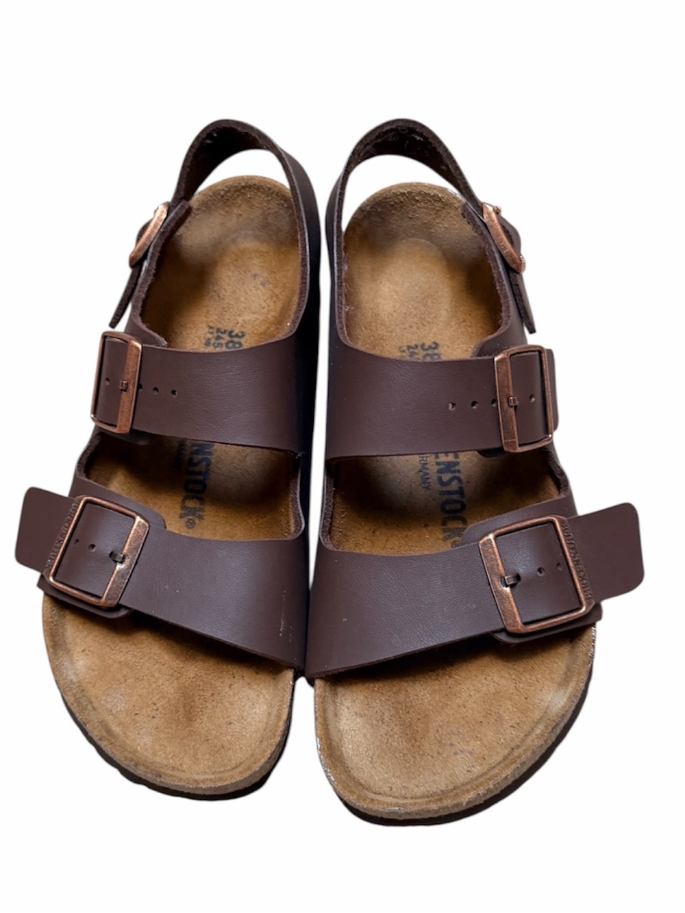 Birkenstock Brown Double-Buckle Sandals